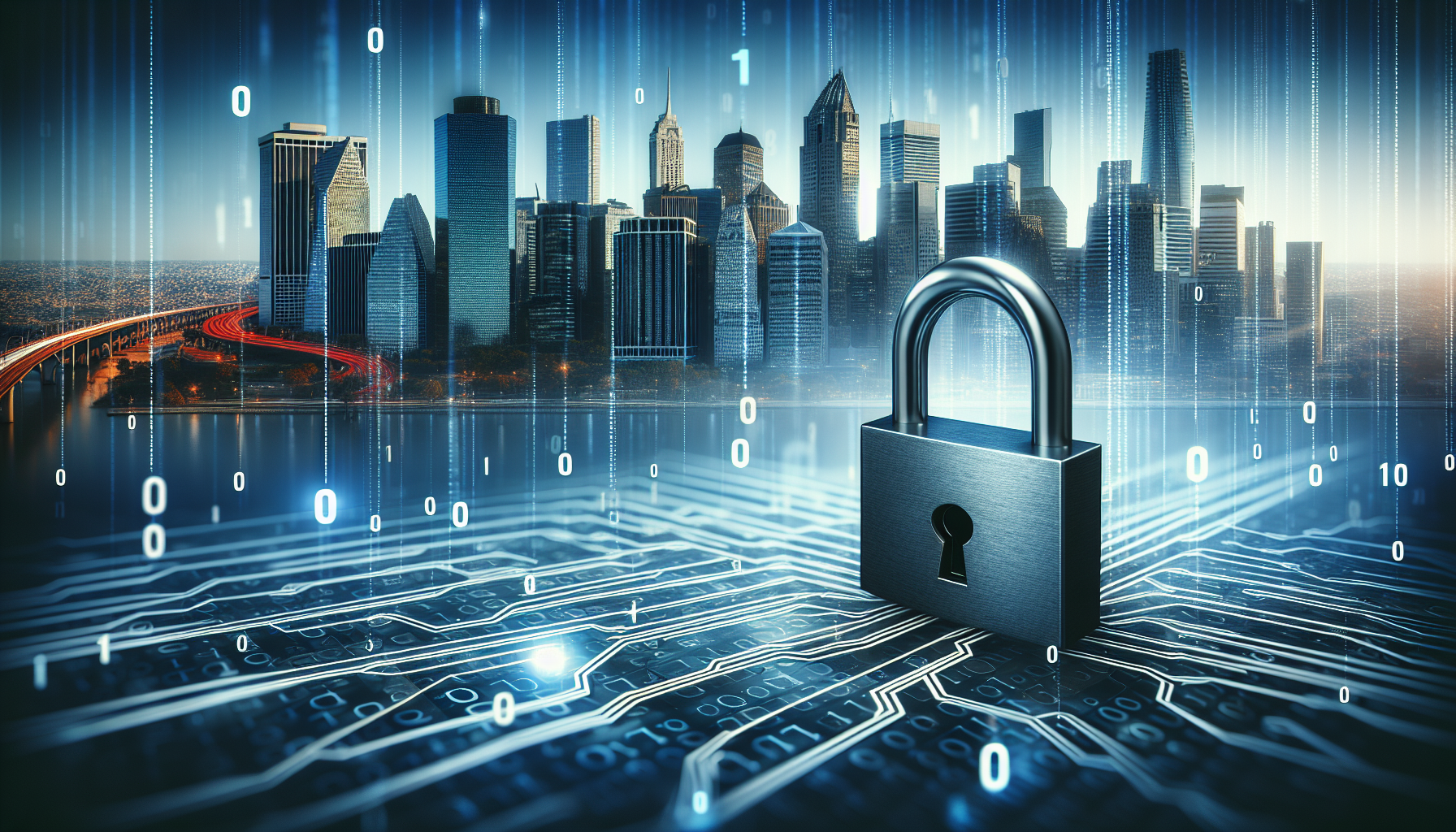 Implementing Cybersecurity in Business Continuity Plans - Digital lock on a network symbolizing cybersecurity measures in BCP