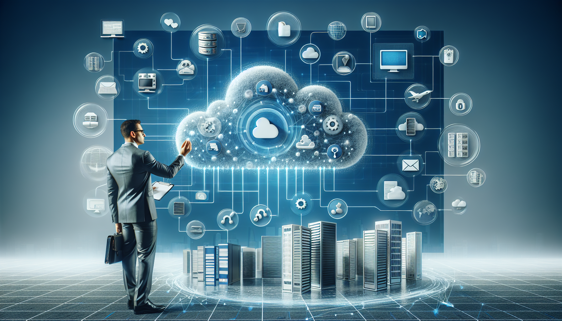 Integrating Cloud Solutions in Your Business Continuity Plan - Cloud computing diagram showing integration with business processes
