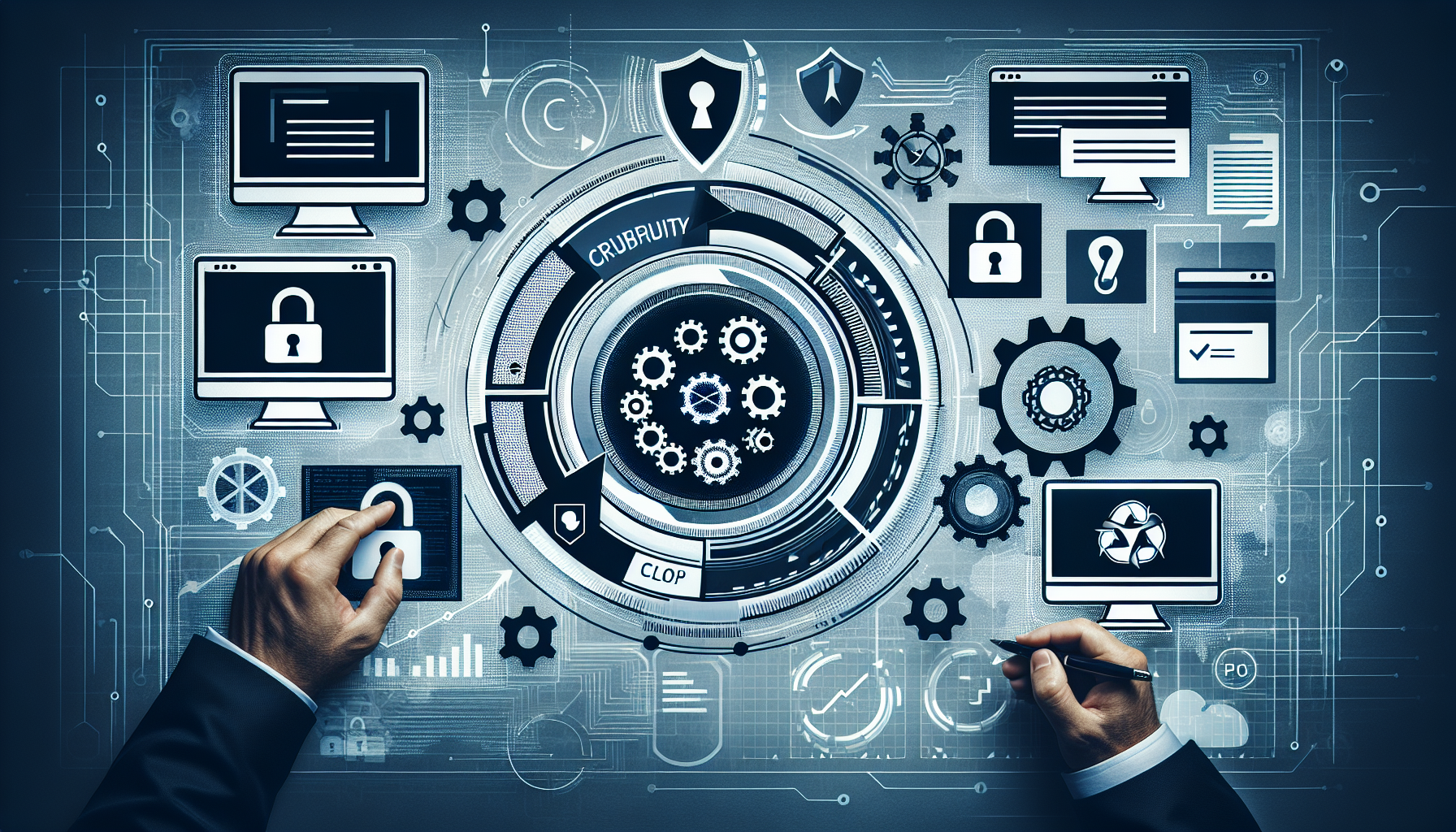 Creating a Cyber Incident Response Plan for BCP - Digital blueprint of cybersecurity measures