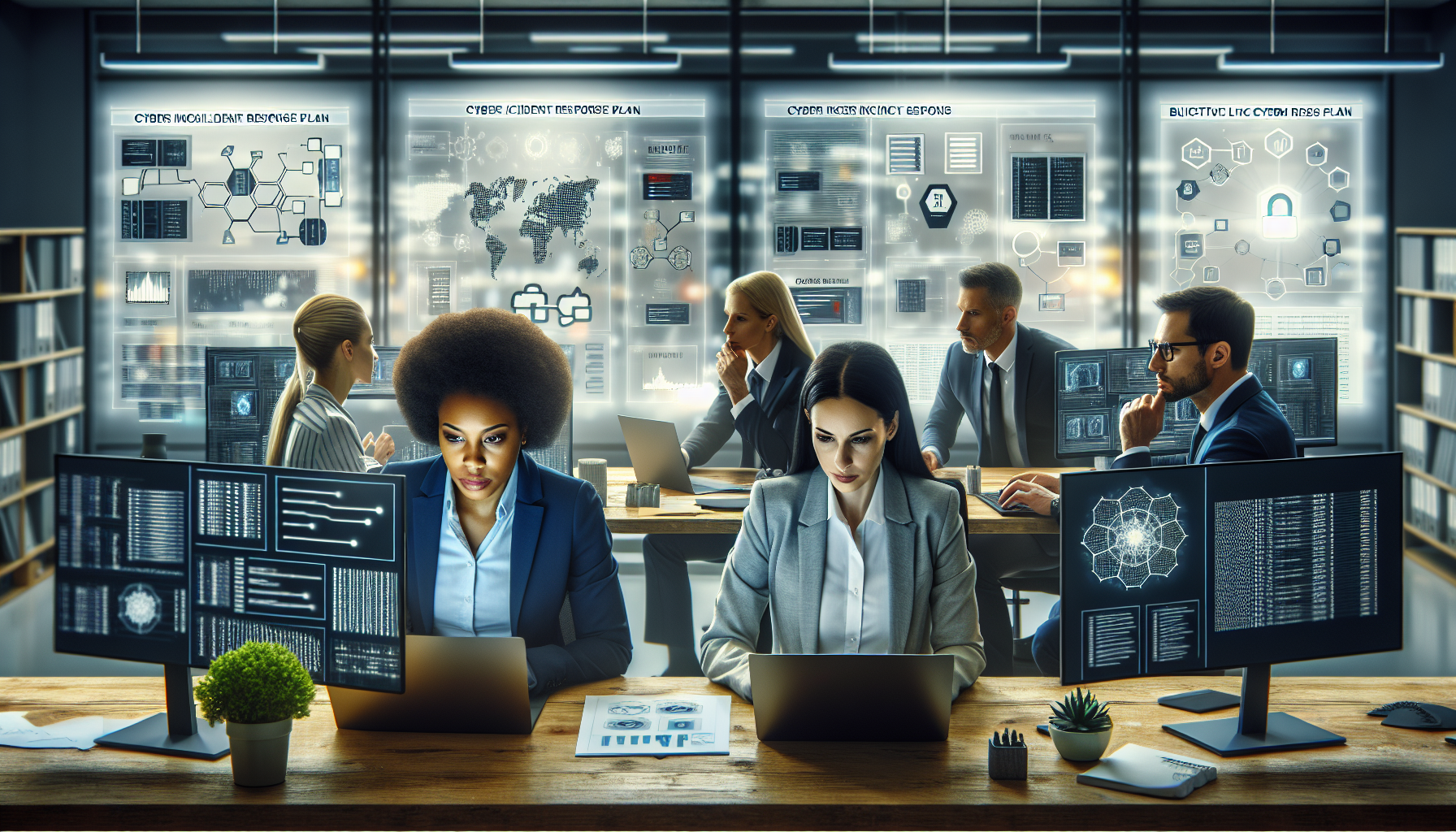 Creating Effective Cyber Incident Response Plans - Digital security plan documents on a table