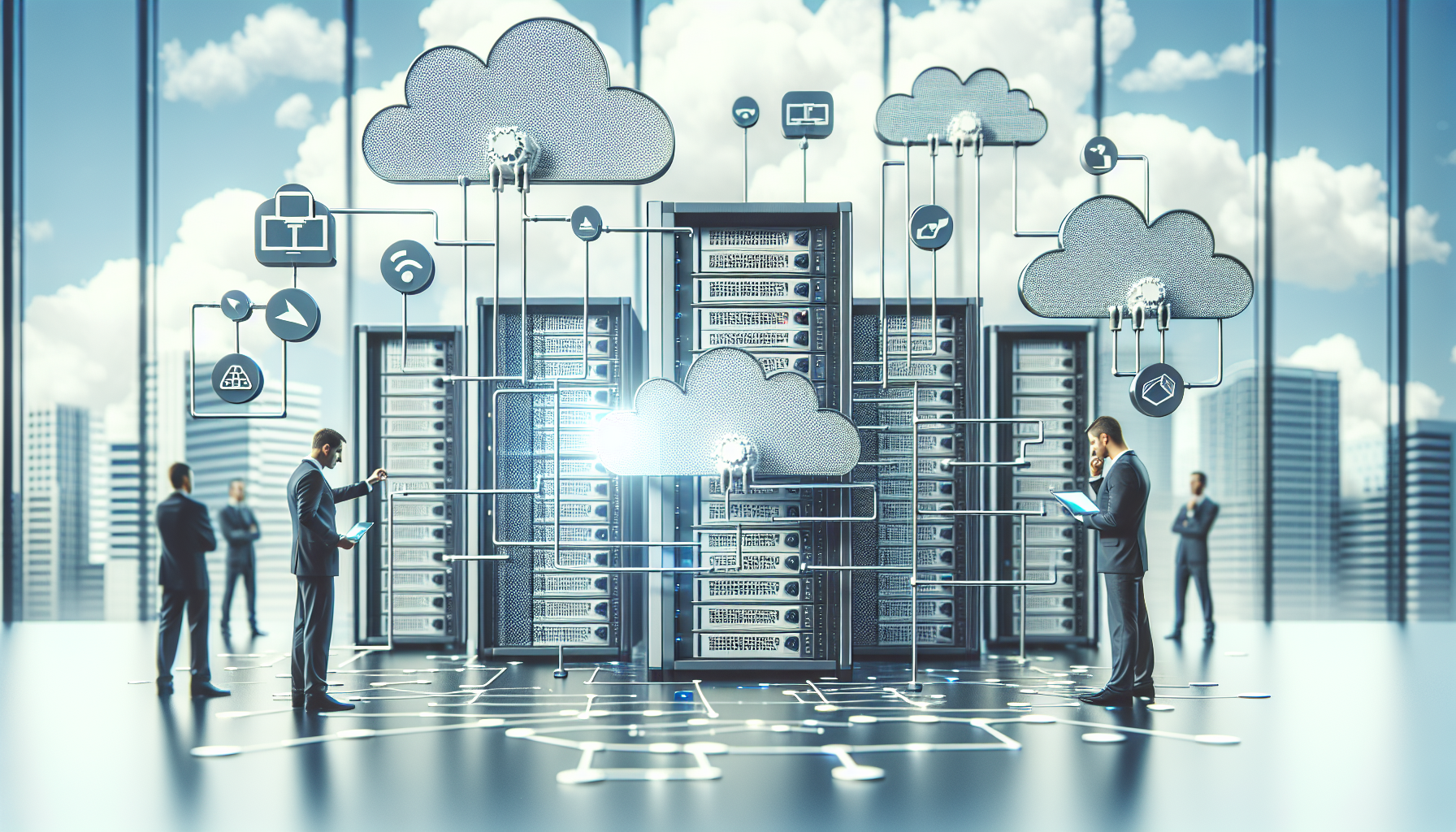 Integrating Cloud Solutions into Business Continuity - Cloud computing infrastructure visualized