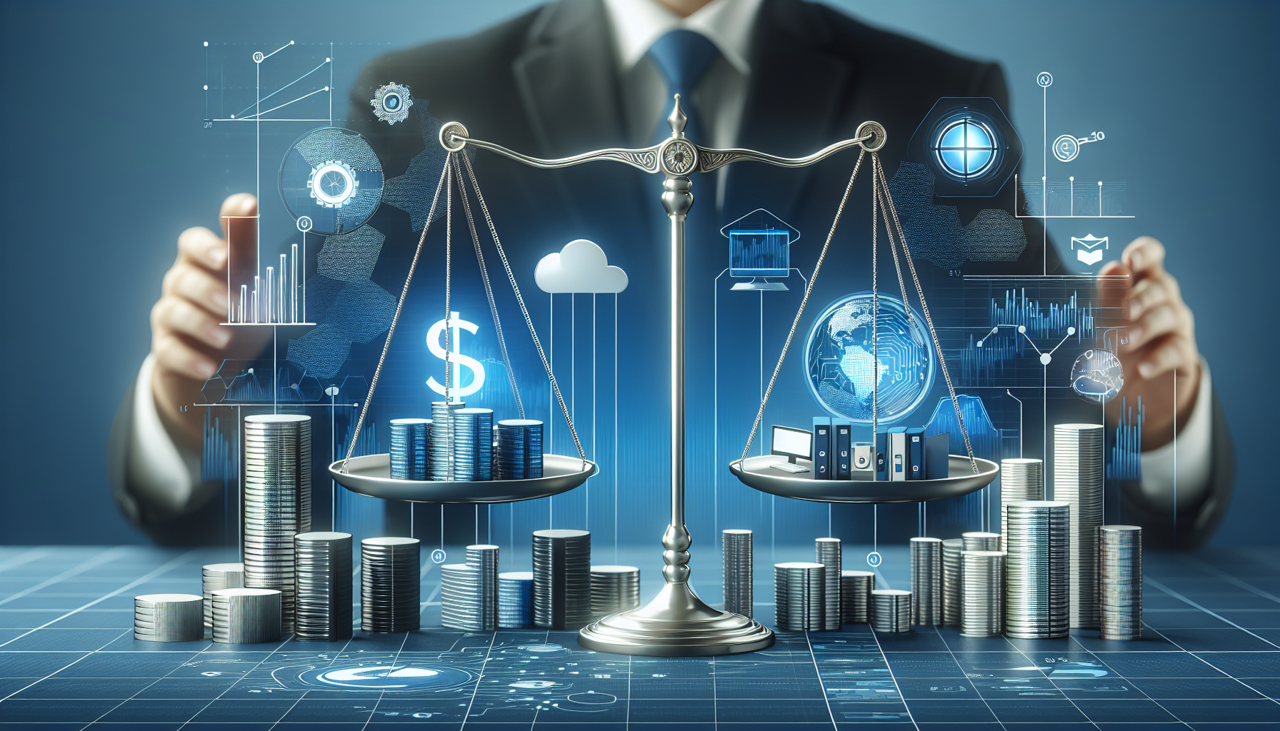 Cost-Benefit Analysis of Cybersecurity Investments in BCP - Graph showing investment costs vs. benefits
